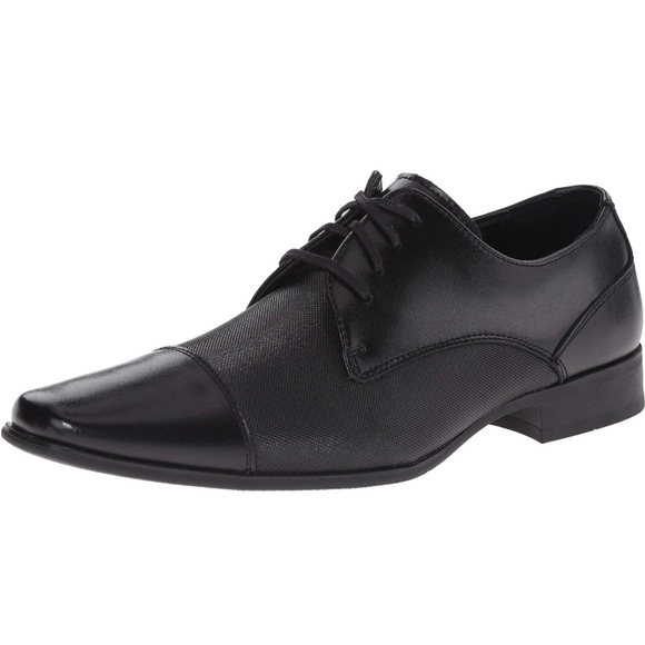 Calvin Klein Shoes Bram Oxford Boots 100% Leather Casual elegant New without box - Picture 5 of 6